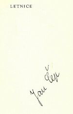 Letnice - Cep Jan PODPIS AUTORA | antikvariat - detail knihy
