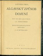 Algavsky zpusob dojeni - Streicher L  dojicsky ucitel pro Bavorsko | antikvariat - detail knihy