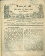 Wochenblatt  Land Forst  und Hauswirthschaftt 1852 Patriotisch  okonomischen Gesattschaft im Konigreiche Bohmen