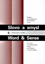 Slovo a smysl Word  Sense 6 rocnik III 2006