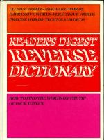 Readers Digest Reverse Dictionary