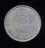 3 Marka 1926 A Nemecko Vymarska republ - A7894 | antikvariat - detail numismatiky