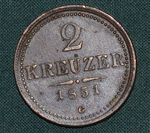 2 Krejcar 1851G RakouskoUhersko FrJosef I