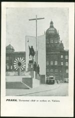 Praha  Slavnostni oltar se sochou sv Vaclava