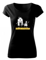 Mam rad antikvariaty - Cerne bavlnene tricko podle navrhu Pavla Koutskeho | antikvariat - detail tricka