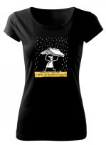 Opravdu nevite k cemu se pouzivaji knihy - Cerne bavlnene tricko podle navrhu Pavla Koutskeho | antikvariat - detail tricka