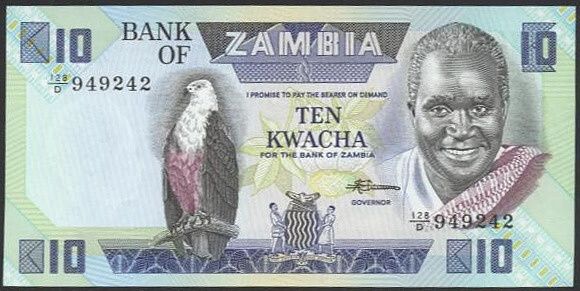 Zambie  10 Kwacha - A7951 | antikvariat - detail bankovky