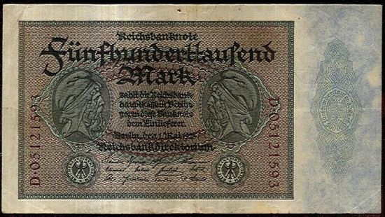500000 Marek 1923 - A8939 | antikvariat - detail bankovky
