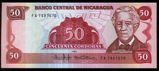 Nicaragua   50 Cordobas - c755 | antikvariat - detail bankovky