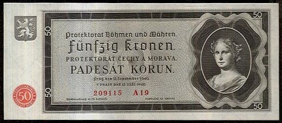 50 Koruna 1940 - A9220 | antikvariat - detail bankovky