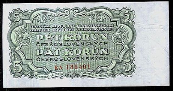 5 Koruna 1953 - A9229 | antikvariat - detail bankovky