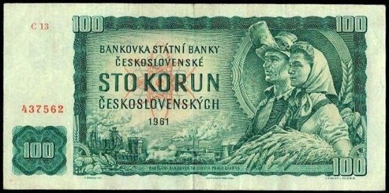 100 Koruna 1961 - A9265 | antikvariat - detail bankovky