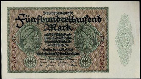500000 Marek 1923 - A9401 | antikvariat - detail bankovky
