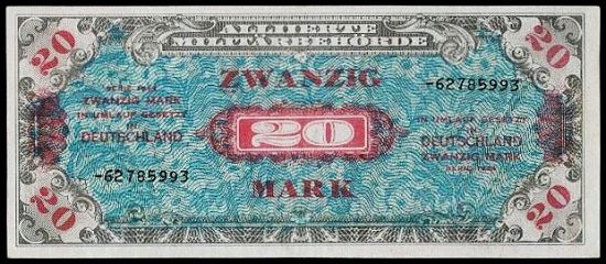 20 Marka 1944 8 cislic - 9432 | antikvariat - detail bankovky
