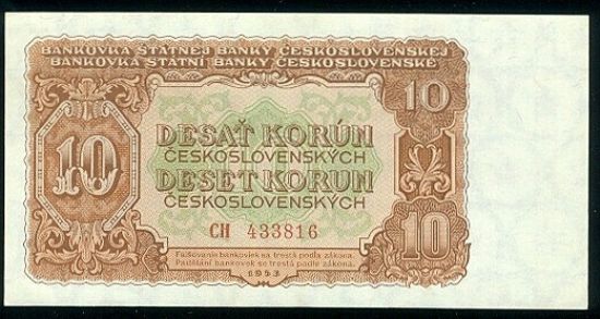 10 Koruna 1953 - 9464 | antikvariat - detail bankovky