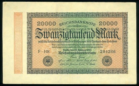 20000 Marek 1923 - 9479 | antikvariat - detail bankovky