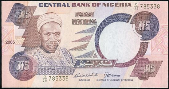 Nigeria  5 Naire - B8362 | antikvariat - detail bankovky