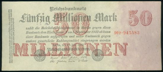 50 Milionu Marek 1923 - 9519 | antikvariat - detail bankovky
