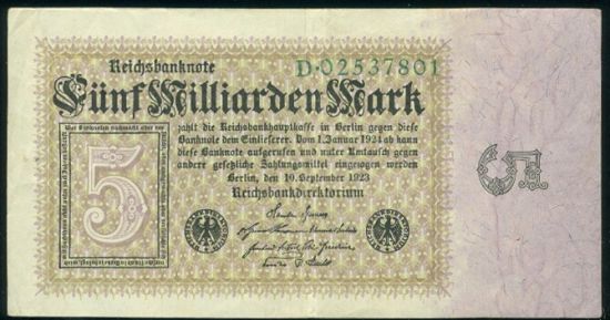 5 Miliard Marek 1923 - 9525 | antikvariat - detail bankovky