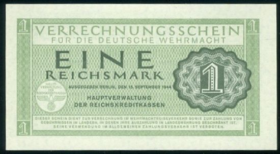 1 Marka 1944  zuctov poukazky Wermachtu - 9531 | antikvariat - detail bankovky