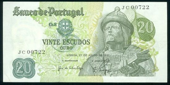 20 Escudos - 9539 | antikvariat - detail bankovky