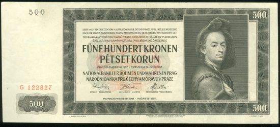 500 Koruna 1942 - 9562 | antikvariat - detail bankovky