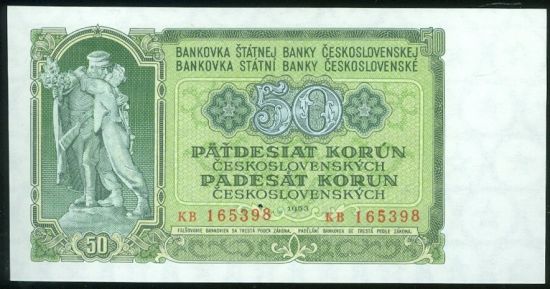 50 Koruna 1953 - 9571 | antikvariat - detail bankovky