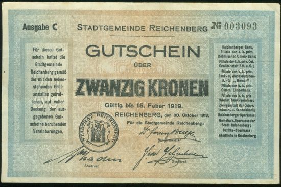 20 Koruna 1919 - 9572 | antikvariat - detail bankovky