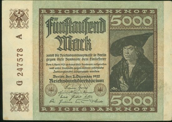 5000 Marka 1922 - 9581 | antikvariat - detail bankovky