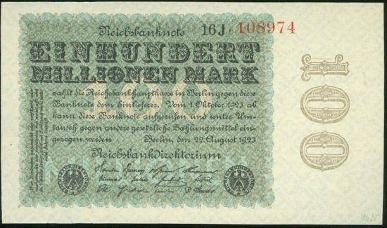 100 Mio Marek - 9584 | antikvariat - detail bankovky