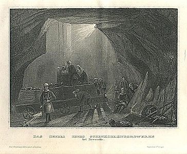 Das Innere eines Steinkohlenbergwerks | antikvariat - detail grafiky
