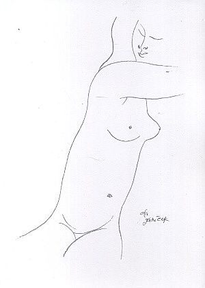 Divci akt - Janecek Ota | antikvariat - detail grafiky