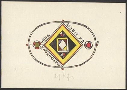 Ex libris Vera Matousova - Kaspar Ladislav Josef | antikvariat - detail grafiky