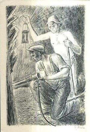 V dole - Fiala Vaclav | antikvariat - detail grafiky