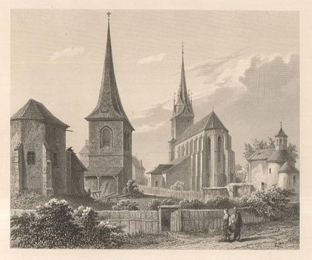Die St Stefanskirche in der Neustadt Prag - J Hellich a W Kandler | antikvariat - detail grafiky