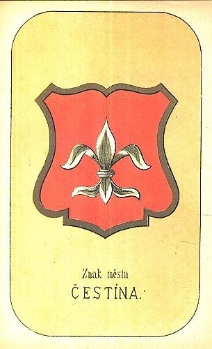 Znak mesta Cestina | antikvariat - detail grafiky