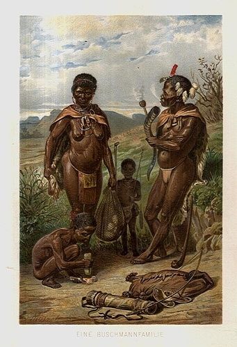 Eine Buschmannfamilie | antikvariat - detail grafiky