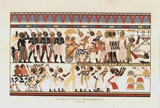 Altagyptisches Wandgemalde | antikvariat - detail grafiky