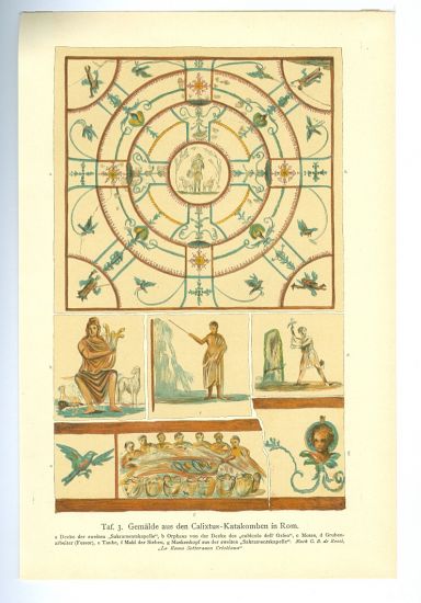 Malby v katakombach v Rime | antikvariat - detail grafiky