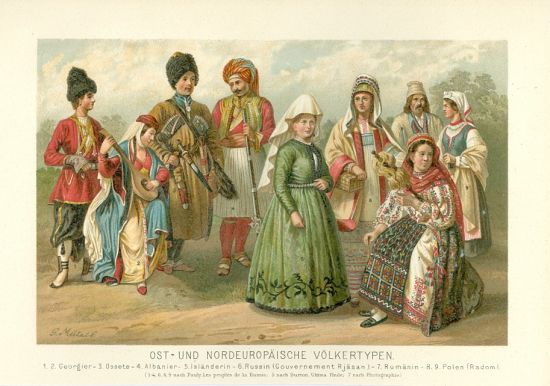 Ost und Nordeuropaische Volkertypen | antikvariat - detail grafiky