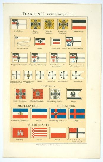 Vlajky  Deutsche Reich | antikvariat - detail grafiky