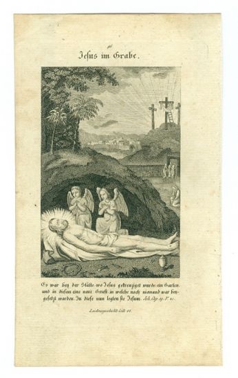 Jezis v hrobe | antikvariat - detail grafiky