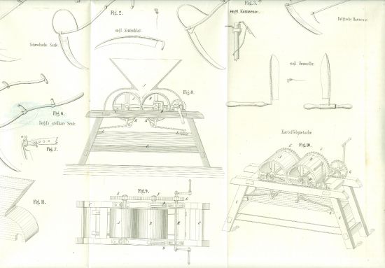 Zemedelske stroje   litografie | antikvariat - detail grafiky