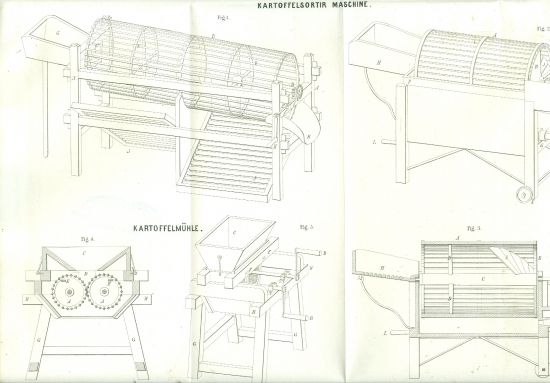 Zemedelske stroje   litografie | antikvariat - detail grafiky