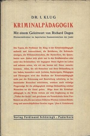 Kriminalpadagogik - Klug I | antikvariat - detail knihy