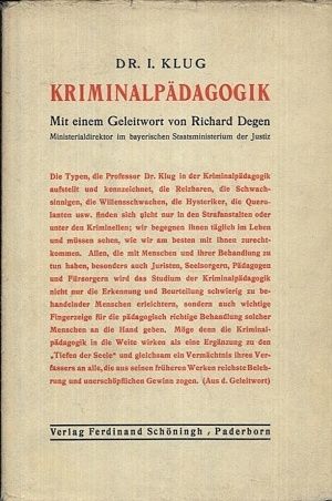 Kriminalpadagogik - Klug I | antikvariat - detail knihy