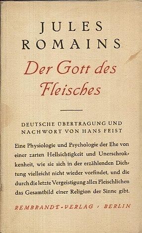 Der Gott des Fleisches - Romains Jules | antikvariat - detail knihy