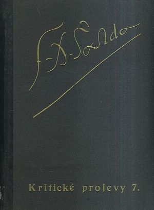 Soubor dila FX Saldy  Kriticke projevy 7  19081909 | antikvariat - detail knihy