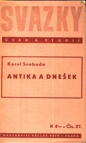 Antika a dnesek - Svoboda Karel | antikvariat - detail knihy
