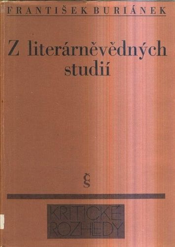 Z literarnevednych studii - Burianek Frantisek | antikvariat - detail knihy
